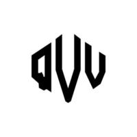 qvv-Buchstaben-Logo-Design mit Polygonform. qvv Polygon- und Würfelform-Logo-Design. qvv Sechseck-Vektor-Logo-Vorlage in weißen und schwarzen Farben. qvv Monogramm, Geschäfts- und Immobilienlogo. vektor