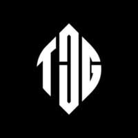 tjg-Kreisbuchstabe-Logo-Design mit Kreis- und Ellipsenform. tjg ellipsenbuchstaben mit typografischem stil. Die drei Initialen bilden ein Kreislogo. tjg Kreisemblem abstrakter Monogramm-Buchstabenmarkierungsvektor. vektor