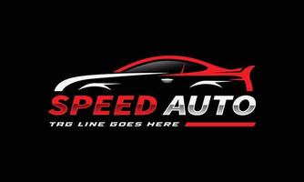 Speed-Sportwagen-Logo-Design vektor