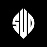SVD-Kreisbuchstaben-Logo-Design mit Kreis- und Ellipsenform. SVD-Ellipsenbuchstaben mit typografischem Stil. Die drei Initialen bilden ein Kreislogo. svd-Kreis-Emblem abstrakter Monogramm-Buchstaben-Markierungsvektor. vektor