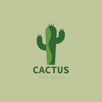 isoliertes Kaktus-Logo im Retro-Stil vektor