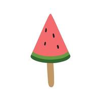 Wassermelonen-Eis-Clipart, sommerreife Früchte. Wassermelonen-Party. vektor