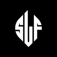 slf-Kreis-Buchstaben-Logo-Design mit Kreis- und Ellipsenform. slf ellipsenbuchstaben mit typografischem stil. Die drei Initialen bilden ein Kreislogo. slf-Kreis-Emblem abstrakter Monogramm-Buchstaben-Markierungsvektor. vektor