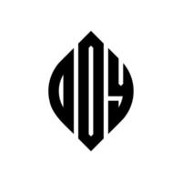 ody-Kreis-Buchstaben-Logo-Design mit Kreis- und Ellipsenform. ody Ellipsenbuchstaben mit typografischem Stil. Die drei Initialen bilden ein Kreislogo. ody kreis emblem abstraktes monogramm buchstabe mark vektor. vektor