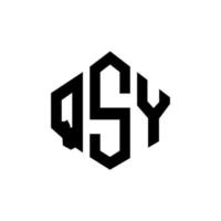 qsy-Buchstaben-Logo-Design mit Polygonform. qsy Polygon- und Würfelform-Logo-Design. qsy Sechseck-Vektor-Logo-Vorlage in weißen und schwarzen Farben. qsy-monogramm, geschäfts- und immobilienlogo. vektor