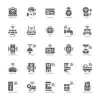 Smart-Home-Geräte-Icon-Pack für Ihre Website, Ihr Handy, Ihre Präsentation und Ihr Logo-Design. Glyph-Design für Smart-Home-Gerätesymbole. Vektorgrafik-Illustration und editierbarer Strich. vektor