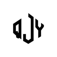 qjy-Buchstaben-Logo-Design mit Polygonform. qjy Polygon- und Würfelform-Logo-Design. qjy Sechseck-Vektor-Logo-Vorlage in weißen und schwarzen Farben. qjy monogramm, geschäfts- und immobilienlogo. vektor