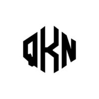 qkn-Buchstaben-Logo-Design mit Polygonform. qkn Polygon- und Würfelform-Logo-Design. qkn Sechseck-Vektor-Logo-Vorlage in weißen und schwarzen Farben. qkn-monogramm, geschäfts- und immobilienlogo. vektor