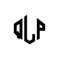 qlp brev logotyp design med polygon form. qlp polygon och kubform logotypdesign. qlp hexagon vektor logotyp mall vita och svarta färger. qlp-monogram, logotyp för företag och fastigheter.