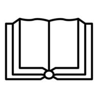 öppen bok ikon stil vektor