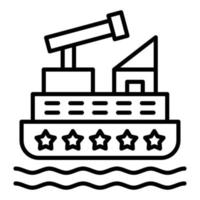 Kanonenboot-Icon-Stil vektor