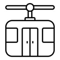 Seilbahn-Symbol-Stil vektor