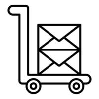 Symbolstil für Postwagen vektor
