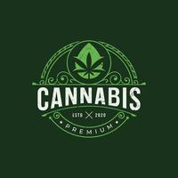 cannabis droppe logotyp design premium vektor