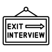 Exit-Interview-Icon-Stil vektor