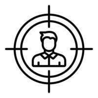 Icon-Stil für Zielgruppen-Targeting vektor