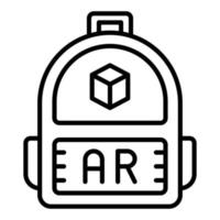 AR-Rucksack-Icon-Stil vektor