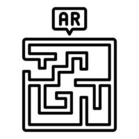 Ar-Labyrinth-Icon-Stil vektor