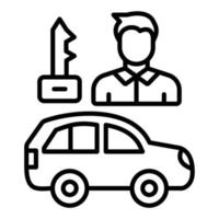 Autoverkäufer-Symbol-Stil vektor
