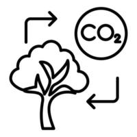 Symbolstil für den CO2-Fußabdruck vektor