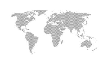 abstrakt världskarta planet, linjer, global världskarta halvton koncept, vektorillustration vektor