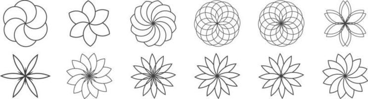 geometrische Form des Blumenmusters für Element vektor