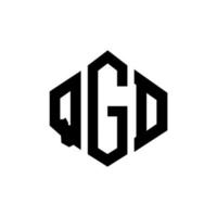 qgd brev logotyp design med polygon form. qgd polygon och kubform logotypdesign. qgd hexagon vektor logotyp mall vita och svarta färger. qgd monogram, affärs- och fastighetslogotyp.