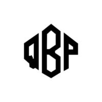 qbp bokstavslogotypdesign med polygonform. qbp polygon och kubform logotypdesign. qbp hexagon vektor logotyp mall vita och svarta färger. qbp-monogram, affärs- och fastighetslogotyp.