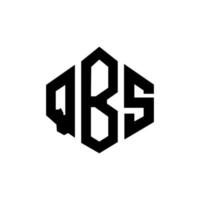qbs bokstavslogotypdesign med polygonform. qbs polygon och kubform logotypdesign. qbs hexagon vektor logotyp mall vita och svarta färger. qbs monogram, affärs- och fastighetslogotyp.
