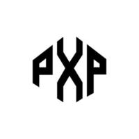 pxp-Buchstaben-Logo-Design mit Polygonform. pxp Polygon- und Würfelform-Logo-Design. pxp Sechseck-Vektor-Logo-Vorlage in weißen und schwarzen Farben. pxp-monogramm, geschäfts- und immobilienlogo. vektor