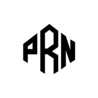 prn brev logotyp design med polygon form. prn polygon och kub form logotyp design. prn hexagon vektor logotyp mall vita och svarta färger. prn monogram, affärs- och fastighetslogotyp.