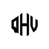 qhv-Buchstaben-Logo-Design mit Polygonform. qhv Polygon- und Würfelform-Logo-Design. qhv Sechseck-Vektor-Logo-Vorlage in weißen und schwarzen Farben. qhv-monogramm, geschäfts- und immobilienlogo. vektor