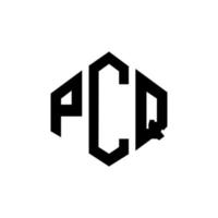 pcq bokstavslogotypdesign med polygonform. pcq polygon och kubform logotypdesign. pcq hexagon vektor logotyp mall vita och svarta färger. pcq monogram, affärs- och fastighetslogotyp.