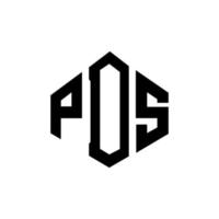 pds brev logotyp design med polygon form. pds polygon och kubform logotypdesign. pds hexagon vektor logotyp mall vita och svarta färger. pds-monogram, affärs- och fastighetslogotyp.