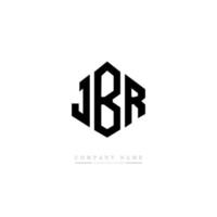 jbr-Buchstaben-Logo-Design mit Polygonform. jbr-polygon- und würfelform-logo-design. Jbr Sechseck-Vektor-Logo-Vorlage in weißen und schwarzen Farben. jbr-monogramm, geschäfts- und immobilienlogo. vektor