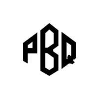 pbq bokstavslogotypdesign med polygonform. pbq polygon och kubform logotypdesign. pbq hexagon vektor logotyp mall vita och svarta färger. pbq monogram, affärs- och fastighetslogotyp.