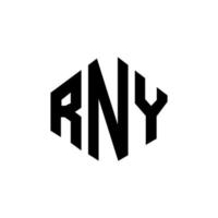 rny brev logotyp design med polygon form. rny polygon och kub form logotyp design. rny hexagon vektor logotyp mall vita och svarta färger. rny monogram, affärs- och fastighetslogotyp.