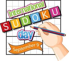 Internationaler Sudoku-Tag 9. September vektor