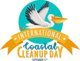 Banner zum Internationalen Tag der Küstenreinigung vektor