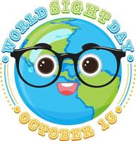Plakatdesign zum Welttag des Sehens vektor