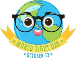 Plakatdesign zum Welttag des Sehens vektor