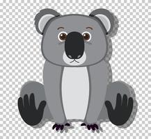 söt koala i platt tecknad stil vektor