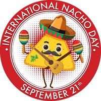 internationell nacho dag affischdesign vektor