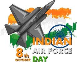 Plakat zum Tag der indischen Luftwaffe vektor