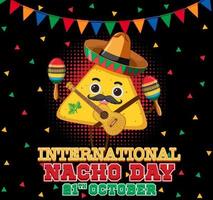 internationell nacho dag affischdesign vektor