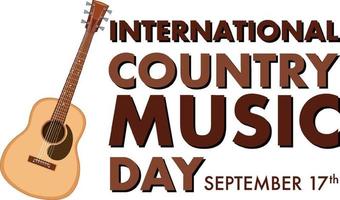 internationella countrymusikdagen vektor
