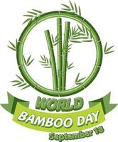 Weltbambus-Tag-Logo-Banner vektor