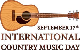 internationella countrymusikdagen vektor