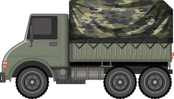 Militärfahrzeug auf weißem Hintergrund