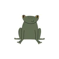 Froschhand im flachen Stil gezeichnet. Baby-Illustration vektor